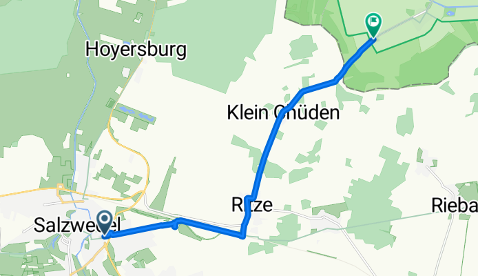 Vier-Länder-Grenzradweg Hauptstrecke: Lübbow – Salzwedel