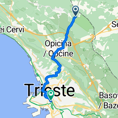 Kolesarska Jakobova pot Slovenija Camino: Sežana – Trst