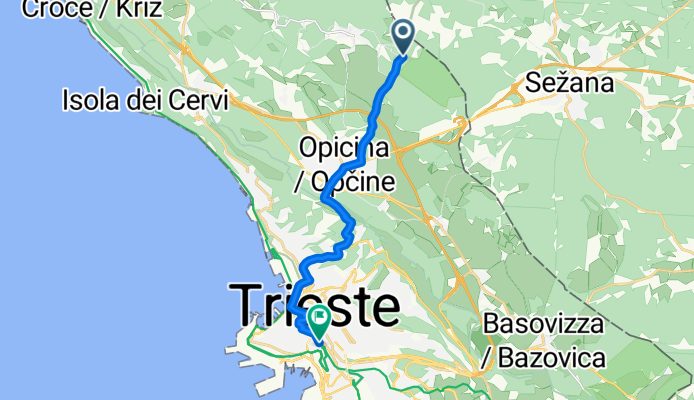 Kolesarska Jakobova pot Slovenija Camino: Sežana – Trst