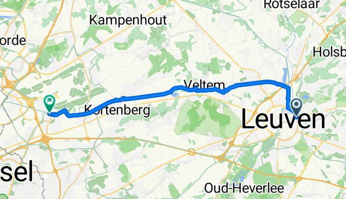 F3 Fietssnelweg Leuven - Brussel: Zaventem - Leuven