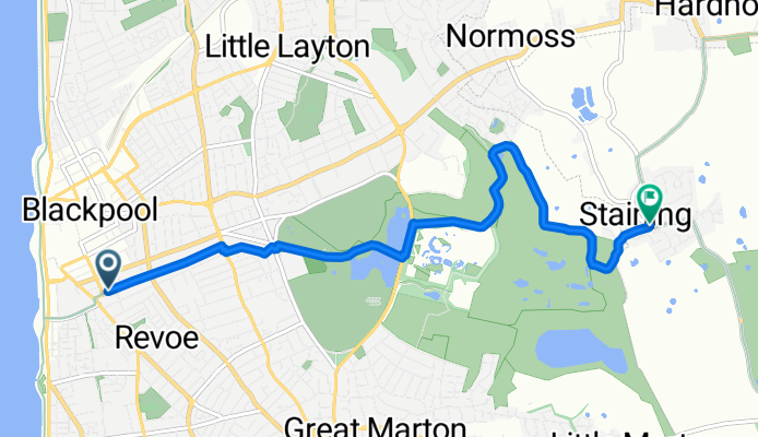 NCN Route 62: Blackpool to Poulton le Fylde