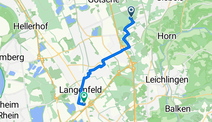 Graf-von-Mirbach-Weg, Langenfeld to Rheindorfer Straße, Langenfeld