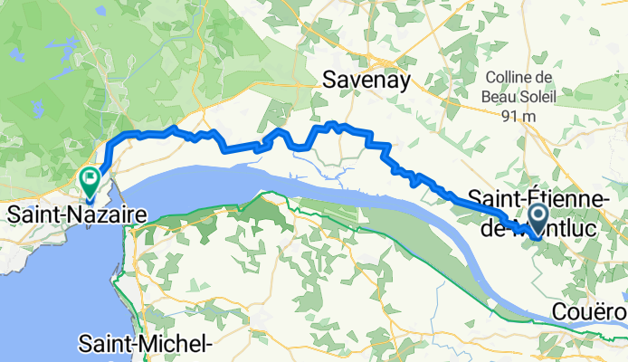 La Loire à Vélo: Saint-Nazaire → Saint-Étienne-de-Montluc