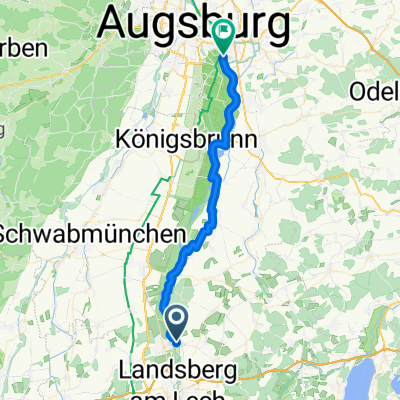 Lechradweg: Kaufering to Friedberg