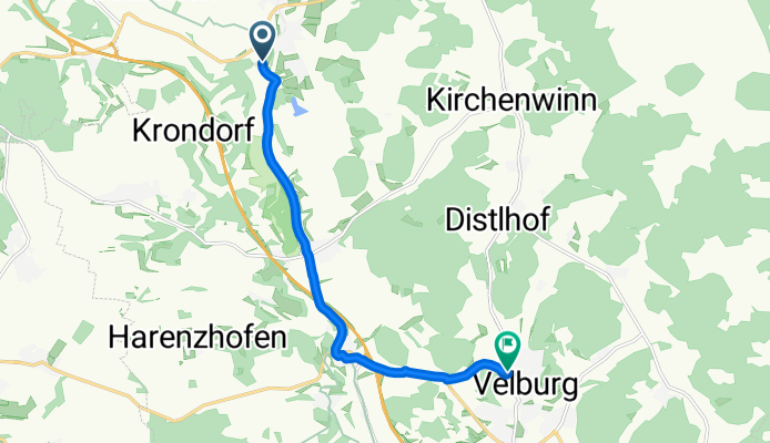 Radroute Regionalpark Quellenreich - Schleife Velburg