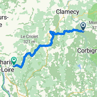 Saint-Jacques à vélo via Vézelay: Chaulgnes → Corbigny