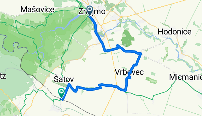 Vinná a kulturni cyklotrasa (část CZ)