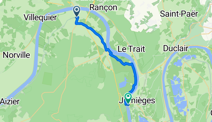 Véloroute La Seine à Vélo: Caudebec-en-Caux → Jumièges