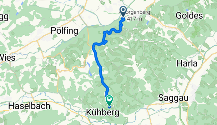 2-Flüsse Tour, Alternative: Oberhaag nach Gleinstätten