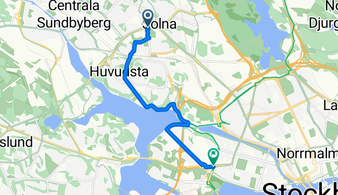 Sverigeleden 18: Solna to Stockholm