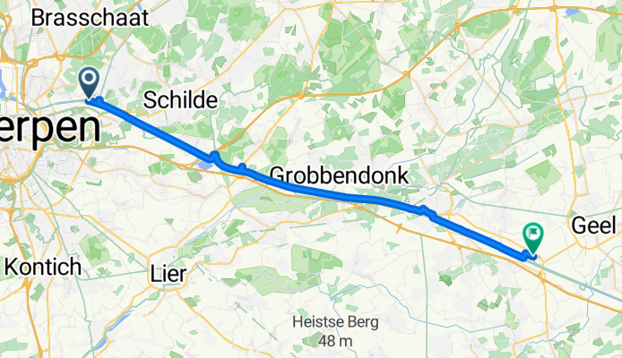 F5 Fietssnelweg Antwerpen–Hasselt: Schoten – Geel (Noordzijde Albertkanaal)