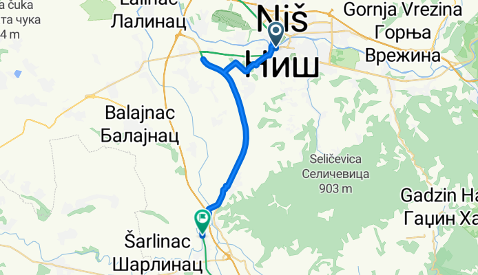 EuroVelo 11 Serbia: Niš to Doljevac