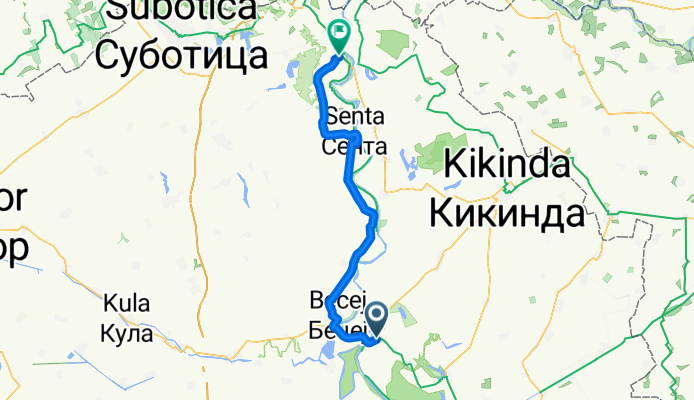 ЕуроВело 11 Србија – алтернативна рута: Нови Бечеј → Кањижа