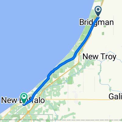 US Bicycle Route 35: Bridgman to New Buffalo
