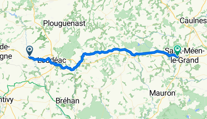 Véloroute Trans-Armorique: Saint-Caradec → Saint-Méen-le-Grand