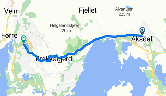 Nasjonal sykkelrute 1: Eike – Aksdal