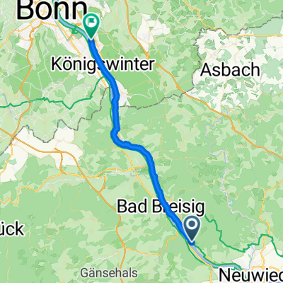 EuroVelo 15 - Rheinradweg - Teilstrecke Kamp-Bornhofen - Köln