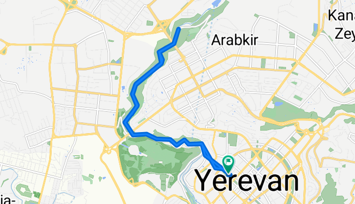 Aram street, Yerevan to Aram street, Yerevan