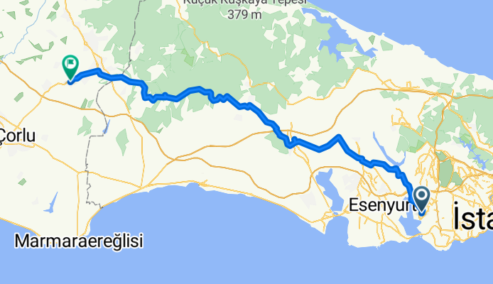 1. Yeni Cami Sk., Küçükçekmece to Vatan Cd., Çerkezköy