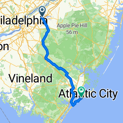 Hogan Way, Moorestown to N Rosborough Ave, Ventnor City