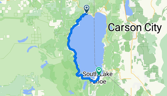 N Lake Blvd, Tahoe Vista to Lake Tahoe Blvd, South Lake Tahoe