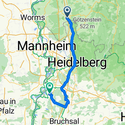 HP-Erlichsee 74km über HD und Kronau