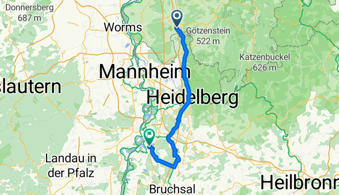HP-Erlichsee 74km über HD und Kronau