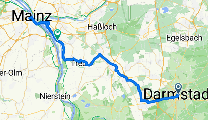Mathildenplatz, Darmstadt nach Dammstraße, Ginsheim-Gustavsburg