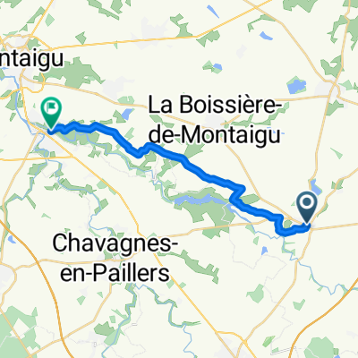 Place de l'Église, Bazoges-en-Paillers à Rue de la Côte, Montaigu-Vendée
