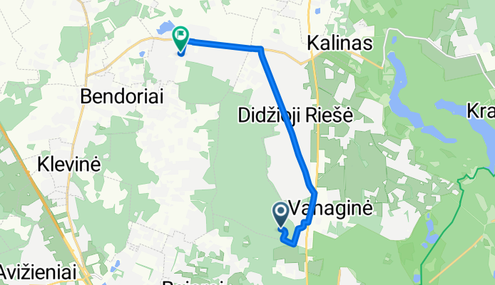 Vilniaus rajonas to Žiedo g., Riešė