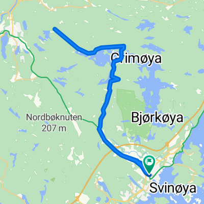 Øvregate, Lillesand to Øvregate, Lillesand