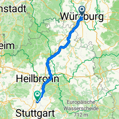 Würzburg nach Ludwigsburg Import aus Komoot