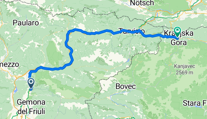 Route to Via Scaligeri 3, 33010 Venzone