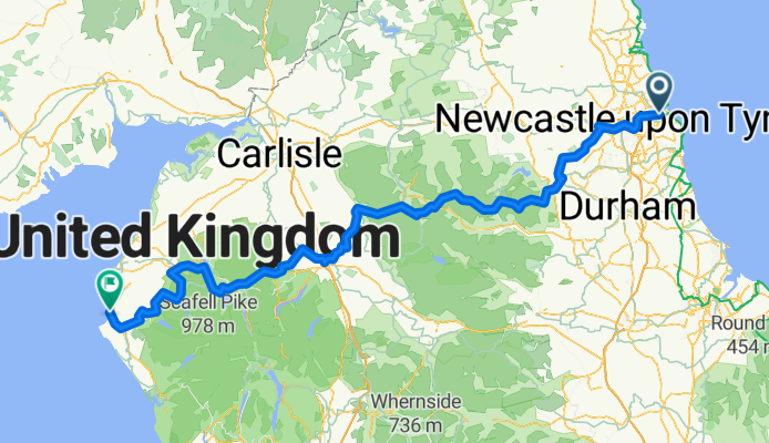 From North Shields to Whitehaven