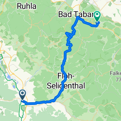 Route nach Brotterode-Trusetal