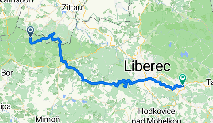 003 Dolní Světlá (Niederlichtenwalde) - Jablonec nad Nisou (Gablonz)