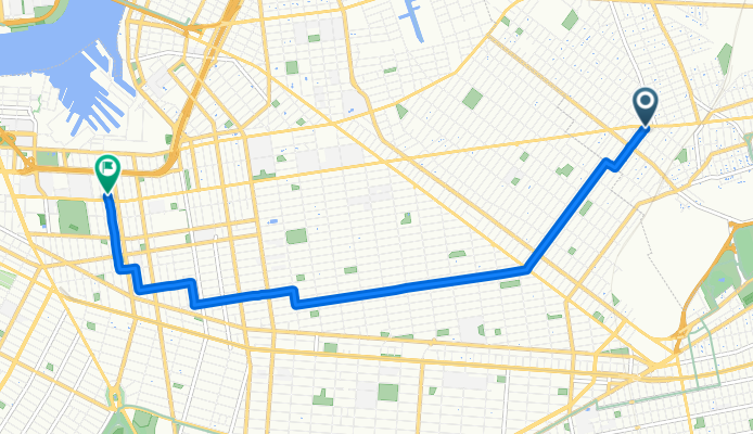 Centre St, New York to Clermont Ave, New York