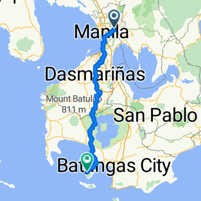 20th Avenue 169, Quezon City to PVHP+M94, Mabini