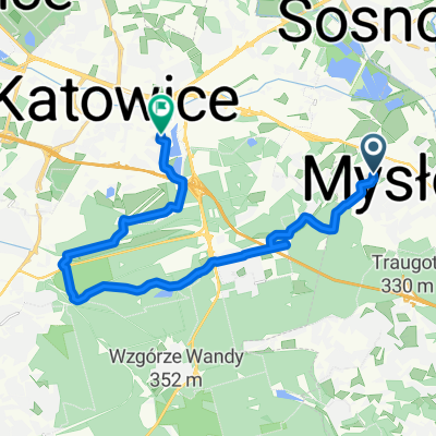 K Wielkiego, Mysłowice do I Paderewskiego, Katowice
