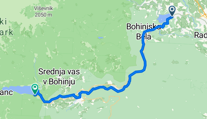 Route to Bohinjsko jezero