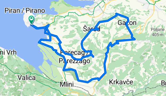 Route Istra to Bernardin