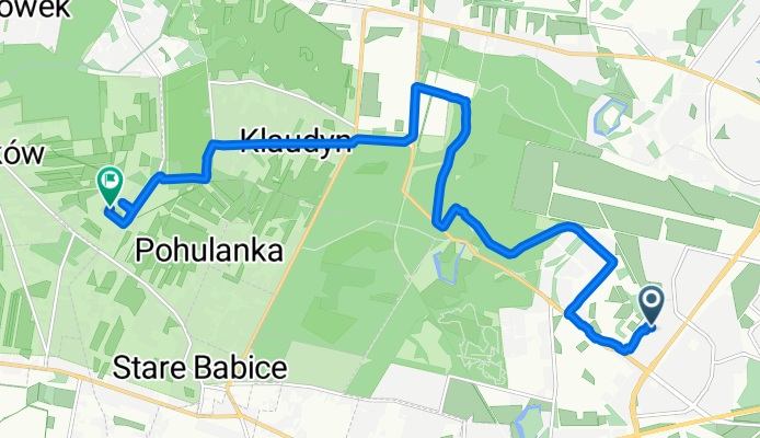 Zachodzącego Słońca, Warszawa do Kampinoska, Stare Babice