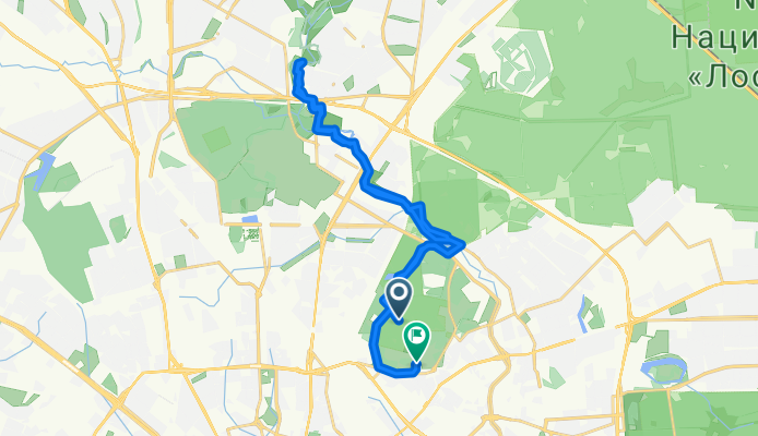 3-й Лучевой просек, Москва до Песочная аллея, Москва