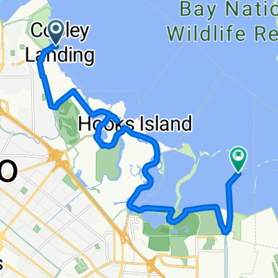 Bay Rd, East Palo Alto to Stevens Creek Trail, Mountain View