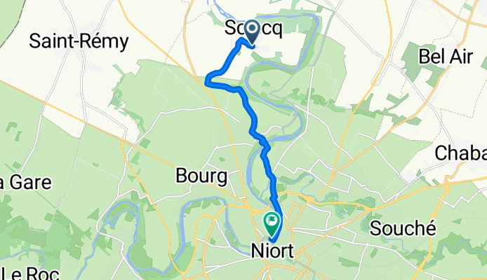 Allée de l'Abbé Suire, Sciecq à Rue de Bessac, Niort