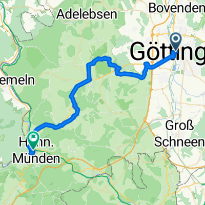 Bahnhofsplatz, Göttingen nach Ziegelstraße, Hann. Münden