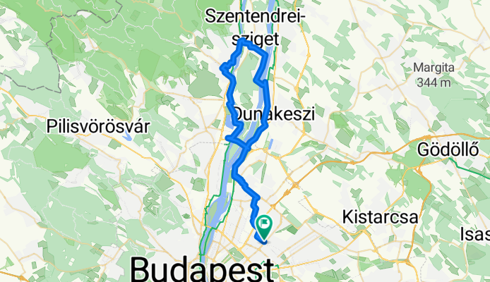 Route in Budapest