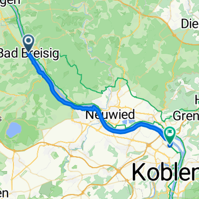 Rheinufer, Bad Breisig nach Hans-Böckler-Straße, Koblenz