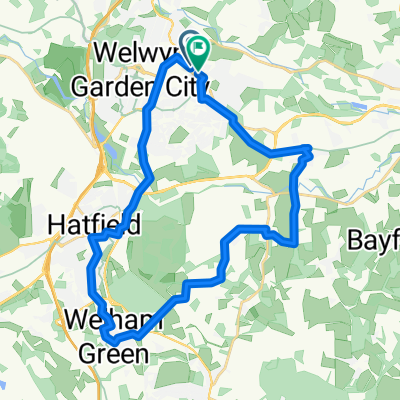 Route in Welwyn Garden City