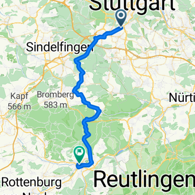 Laustraße, Stuttgart nach Innenstadt, Tübingen